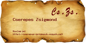 Cserepes Zsigmond névjegykártya