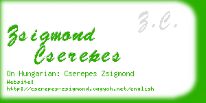 zsigmond cserepes business card